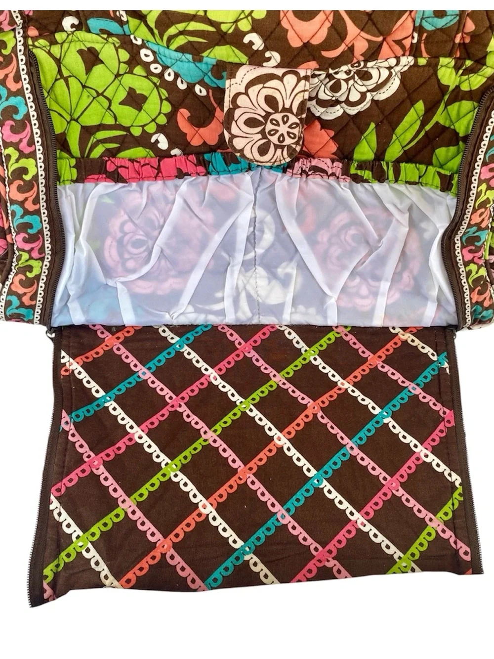 VERA BRADLEY Diaper Bag Tote Changing Pad Pockets